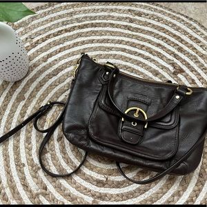 Vintage Dark Brown Campbell Coach crossbody bag